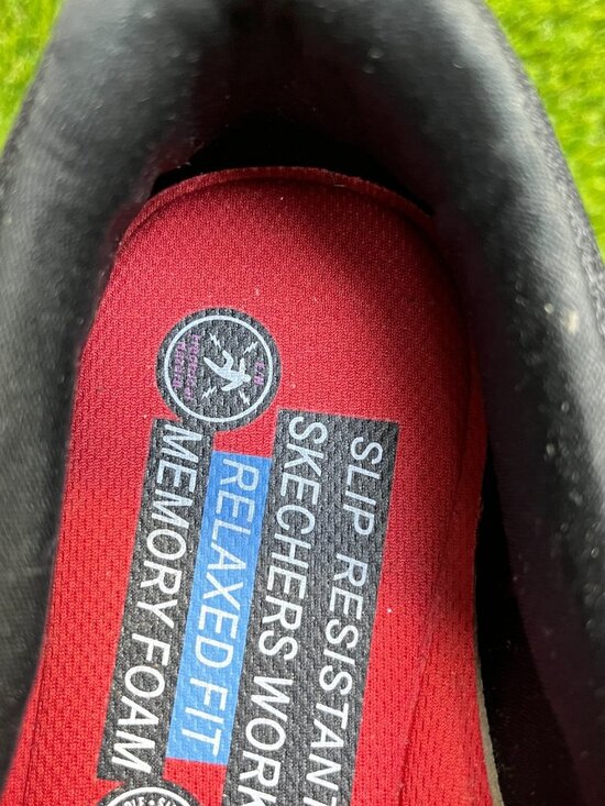 Skechers Flex Advantage Mens Size 9.5 Black Slip Resistant Slip On Work Shoes